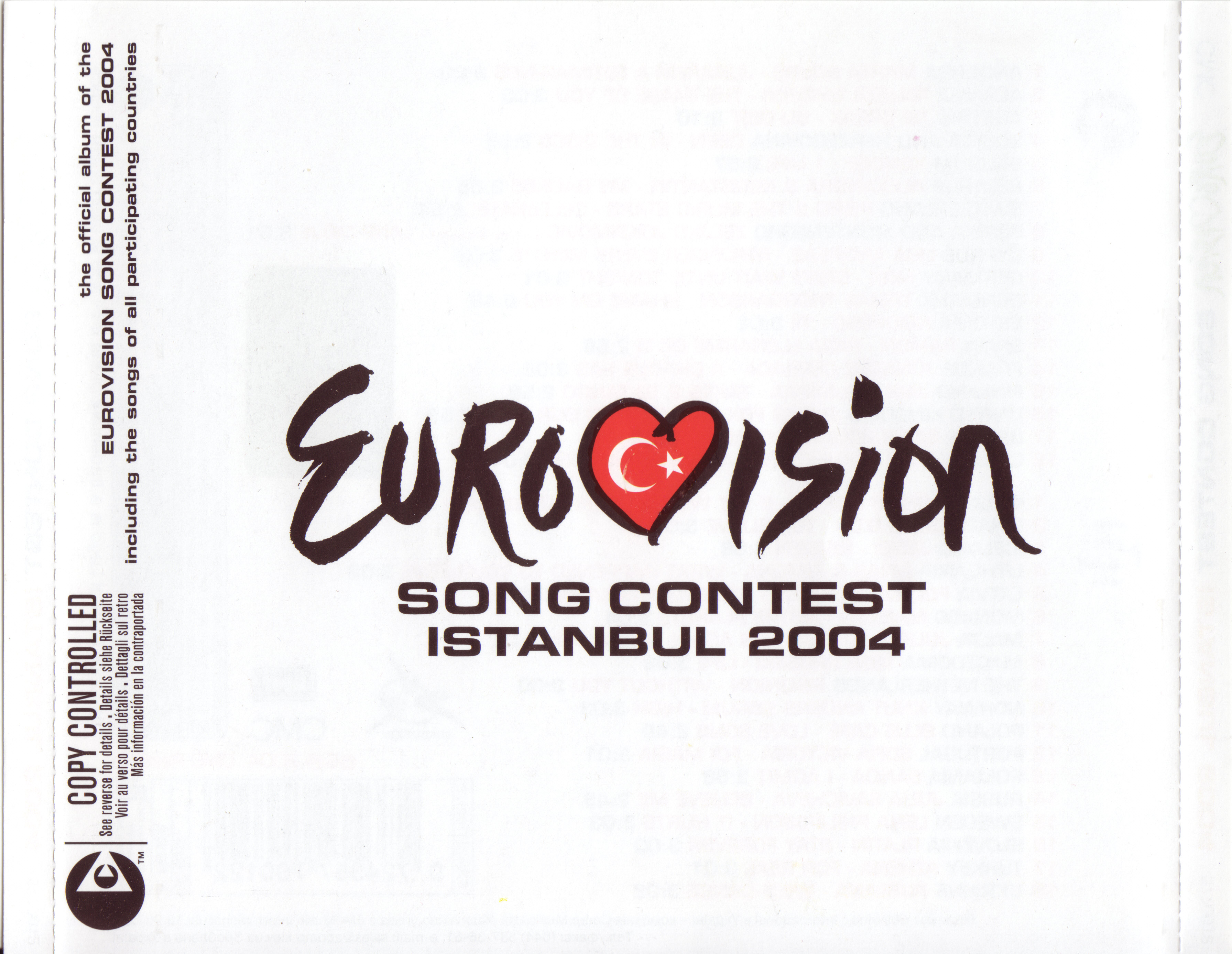 Eurovision Song Contest 2004; Istanbul : Back + Inlay